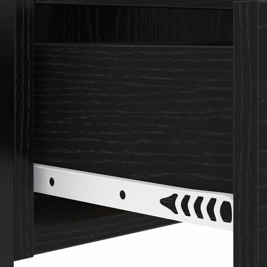 vidaXL Szafka Nocna z szufladą 2 pcs Czarny Dąb 40 x 31 x 60 cm