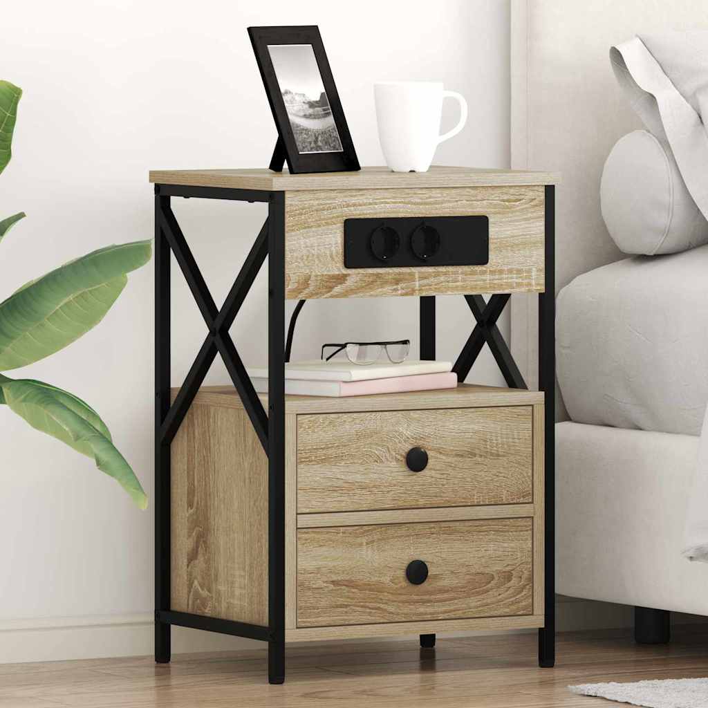 vidaXL Szafka Nocna Dąb Sonoma 40 x 31 x 60 cm Materiał drewnopochodny