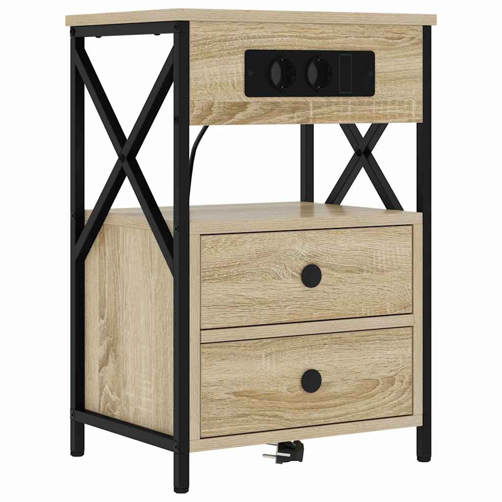 vidaXL Szafka Nocna Dąb Sonoma 40 x 31 x 60 cm Materiał drewnopochodny