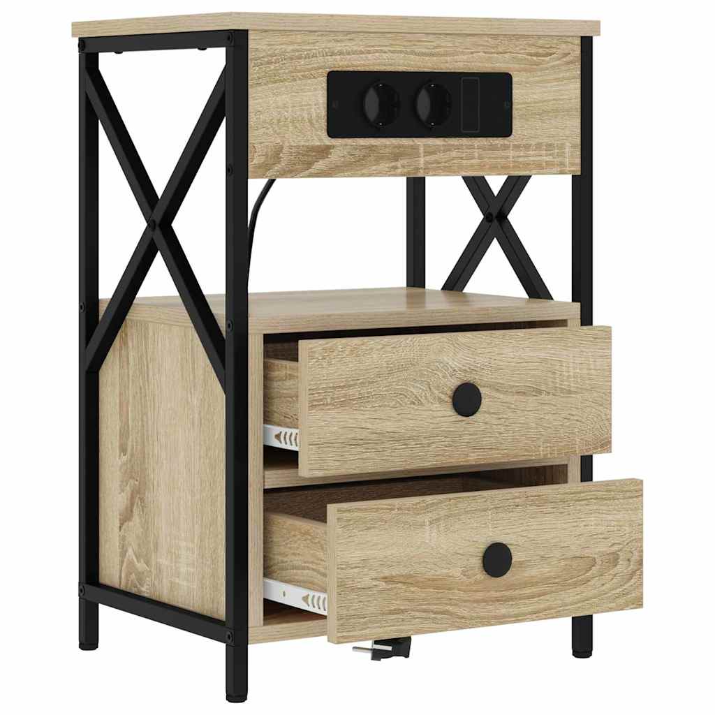 vidaXL Szafka Nocna Dąb Sonoma 40 x 31 x 60 cm Materiał drewnopochodny