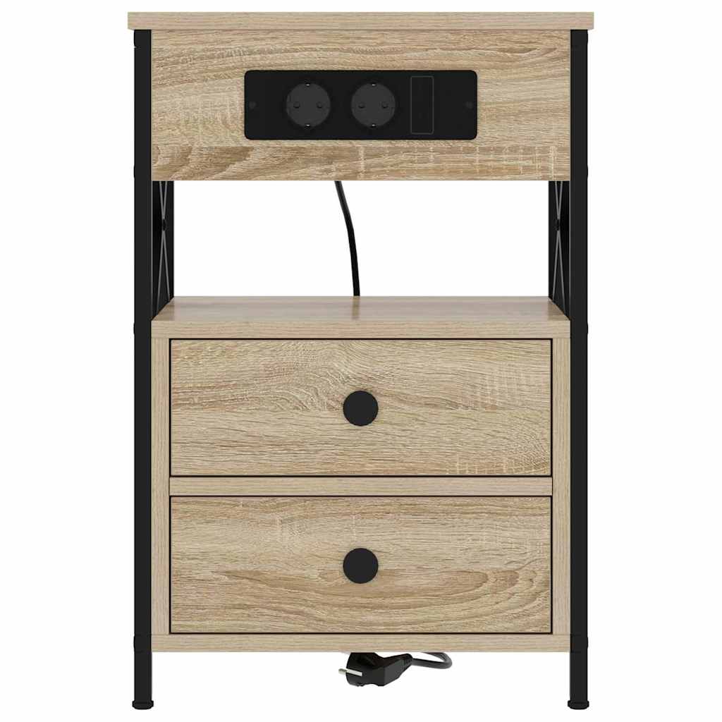 vidaXL Szafka Nocna z szufladą 2 pcs Dąb Sonoma 40 x 31 x 60 cm