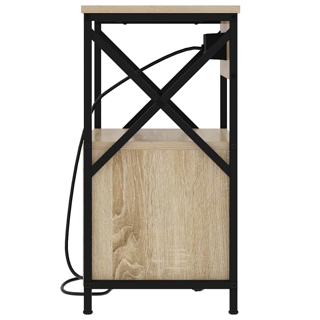 vidaXL Szafka Nocna z szufladą 2 pcs Dąb Sonoma 40 x 31 x 60 cm