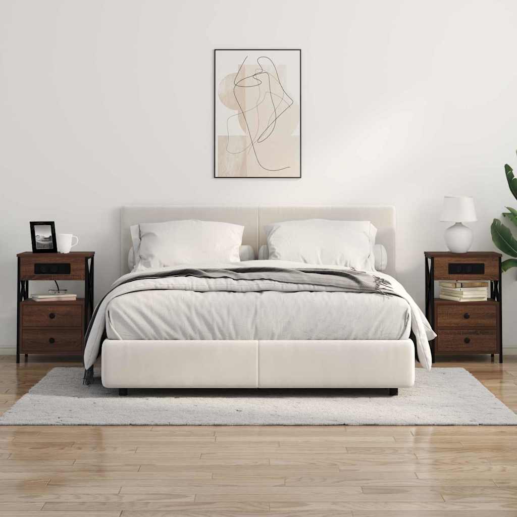 vidaXL Szafka Nocna z szufladą Brązowy dąb 40 x 31 x 60 cm