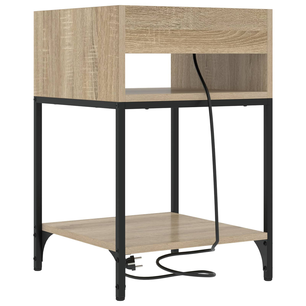 vidaXL Szafka Nocna z półką 2 pcs Dąb Sonoma 40 x 40 x 61 cm