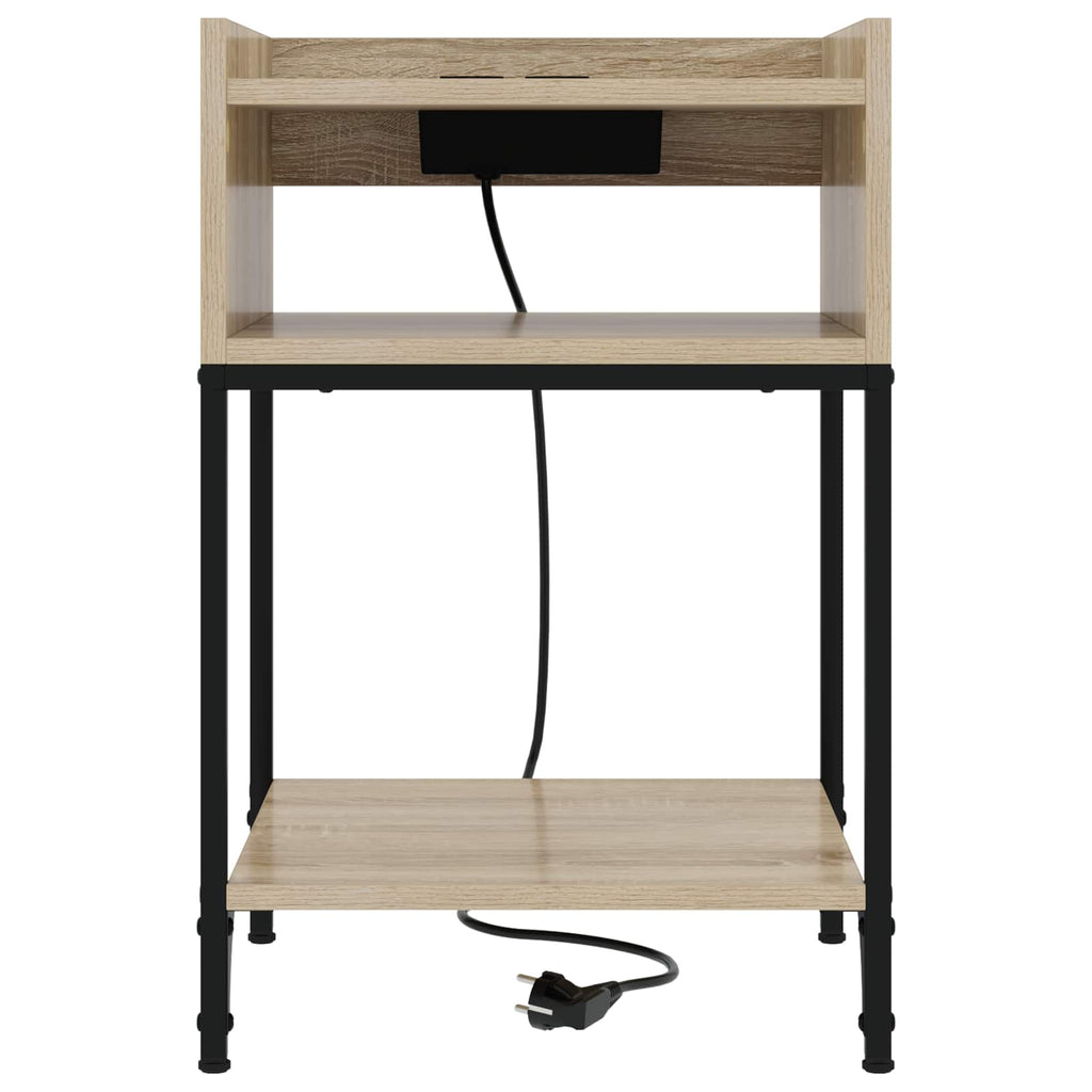 vidaXL Szafka Nocna z półką 2 pcs Dąb Sonoma 40 x 40 x 61 cm