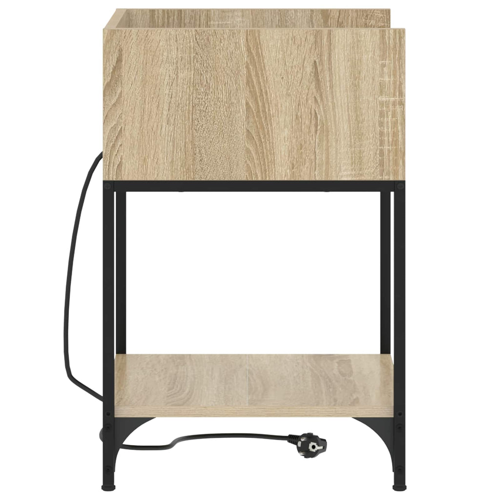 vidaXL Szafka Nocna z półką 2 pcs Dąb Sonoma 40 x 40 x 61 cm
