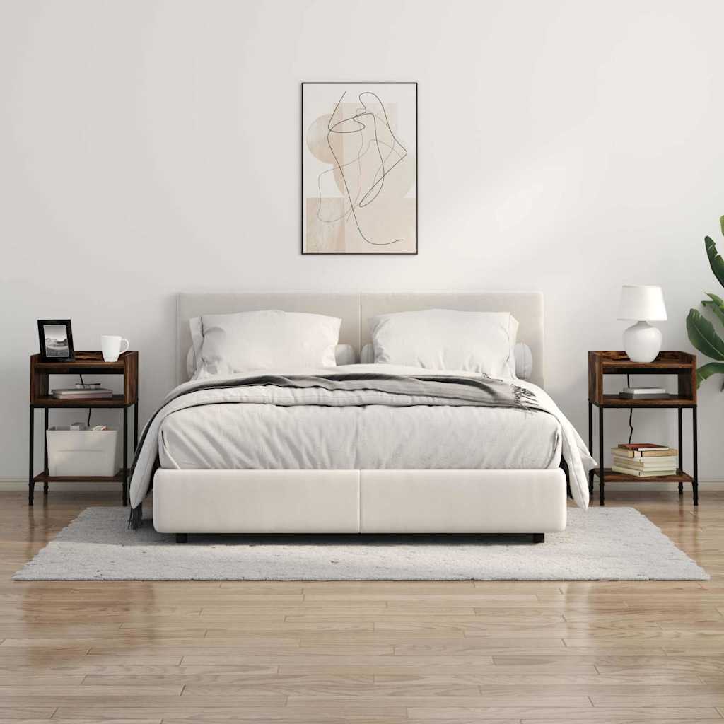 vidaXL Szafka Nocna z półką 2 pcs Dąb wędzony 40 x 40 x 61 cm
