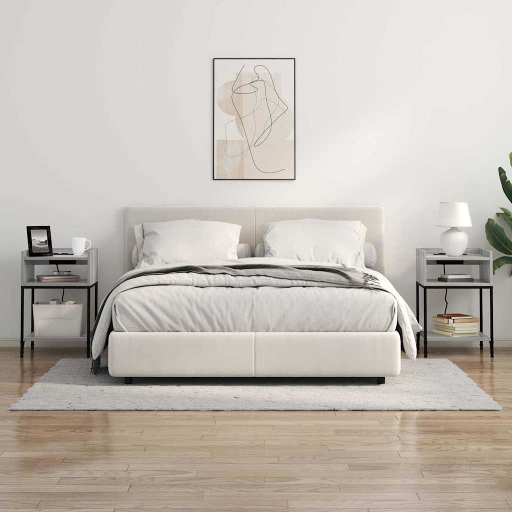 vidaXL Szafka Nocna z półką Szary Sonoma 40 x 40 x 61 cm