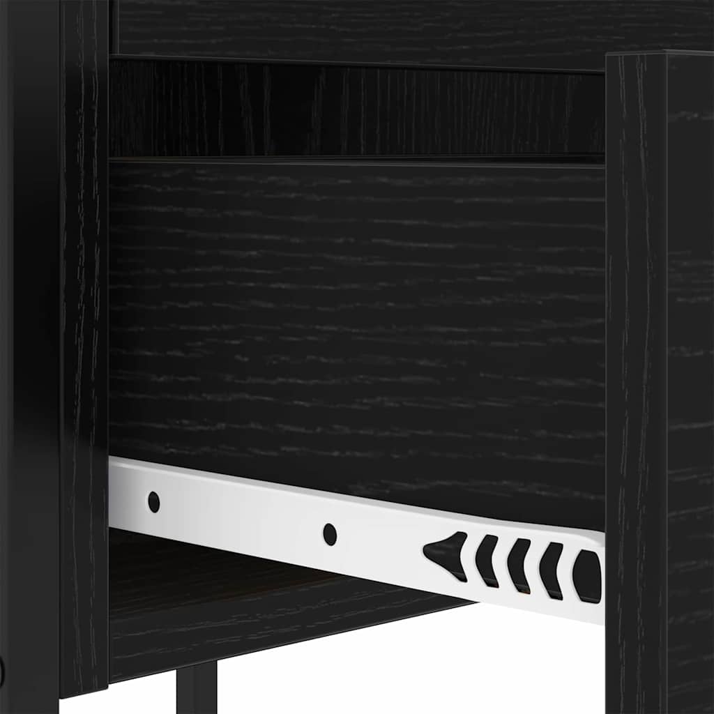 vidaXL Szafka Nocna z szufladą 2 pcs Czarny Dąb 42 x 41 x 61 cm