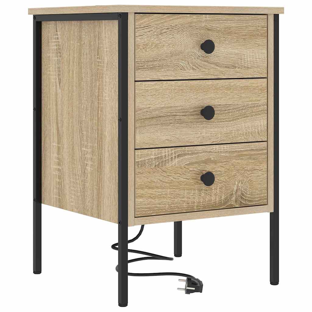 vidaXL Szafka Nocna z szufladą 2 pcs Dąb Sonoma 42 x 41 x 61 cm