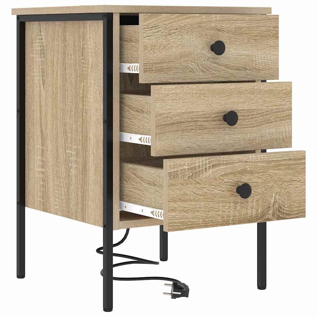 vidaXL Szafka Nocna z szufladą 2 pcs Dąb Sonoma 42 x 41 x 61 cm
