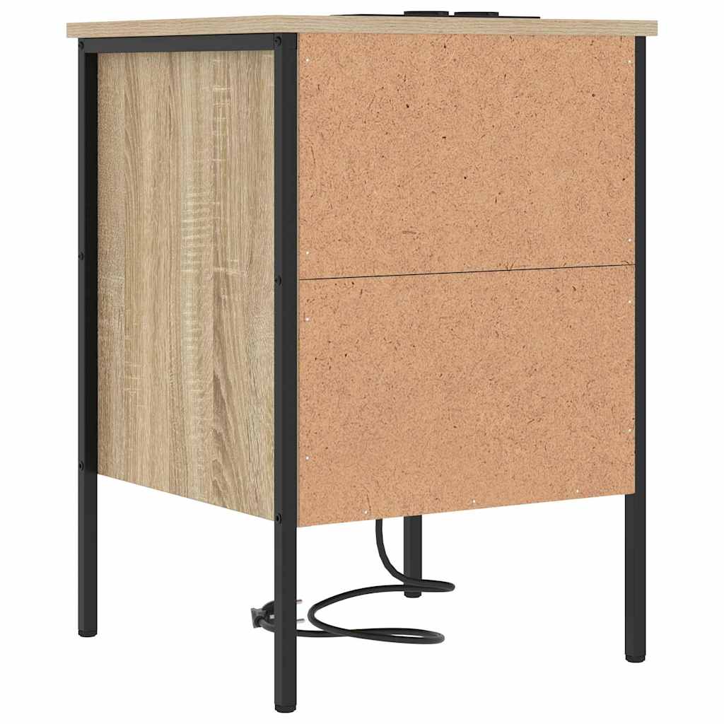 vidaXL Szafka Nocna z szufladą 2 pcs Dąb Sonoma 42 x 41 x 61 cm
