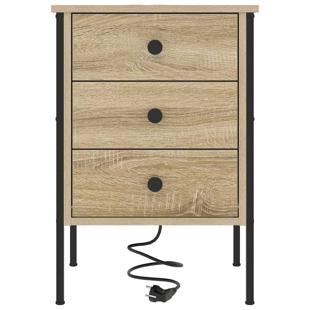 vidaXL Szafka Nocna z szufladą 2 pcs Dąb Sonoma 42 x 41 x 61 cm