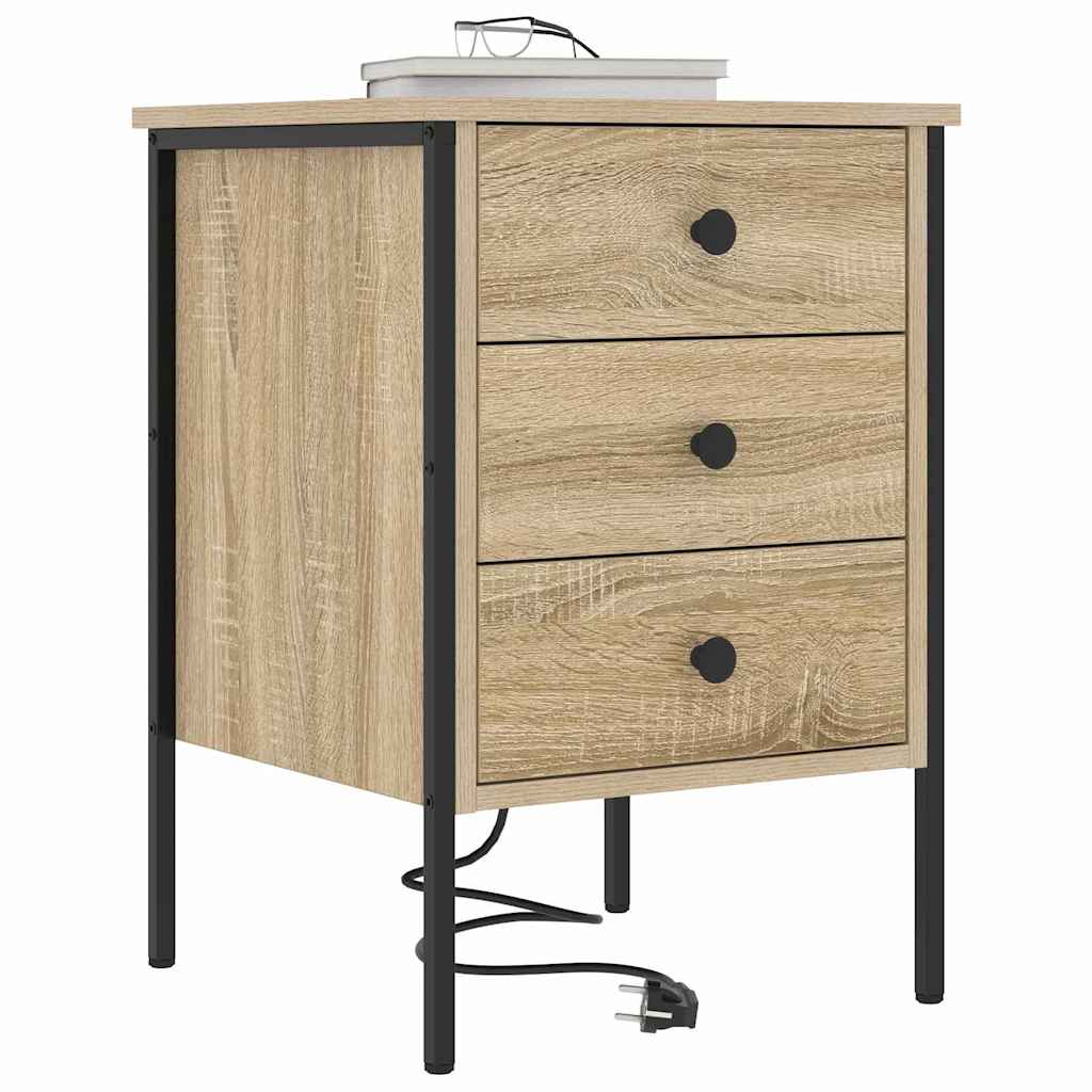 vidaXL Szafka Nocna z szufladą 2 pcs Dąb Sonoma 42 x 41 x 61 cm