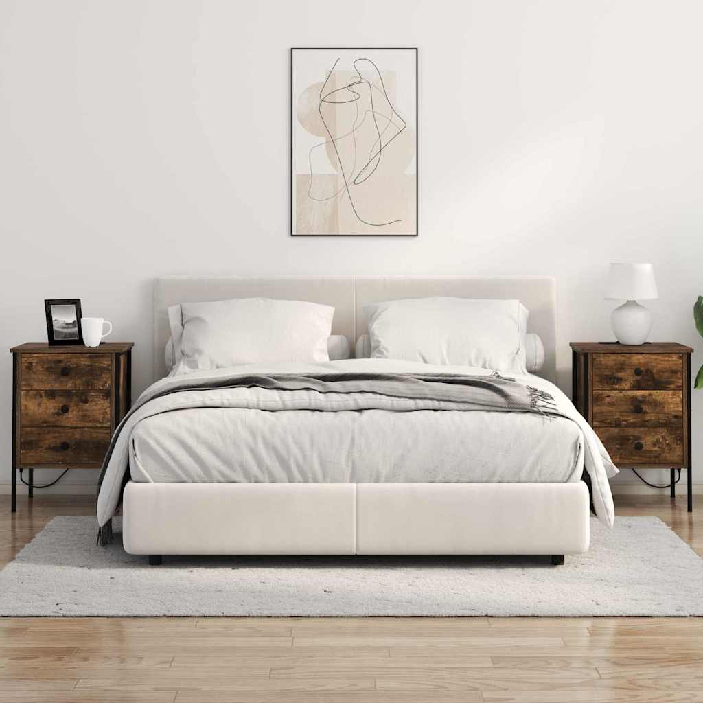 vidaXL Szafka Nocna z szufladą 2 pcs Dąb wędzony 42 x 41 x 61 cm