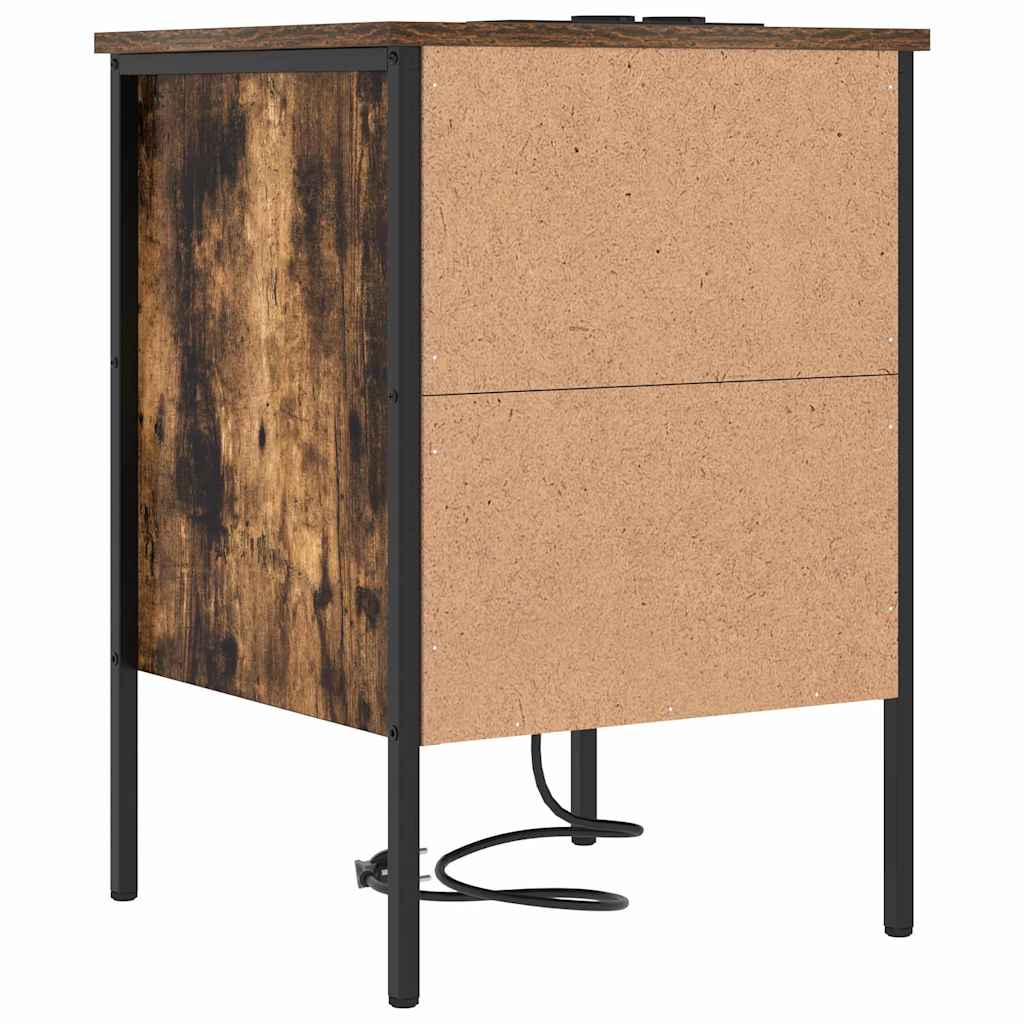 vidaXL Szafka Nocna z szufladą 2 pcs Dąb wędzony 42 x 41 x 61 cm