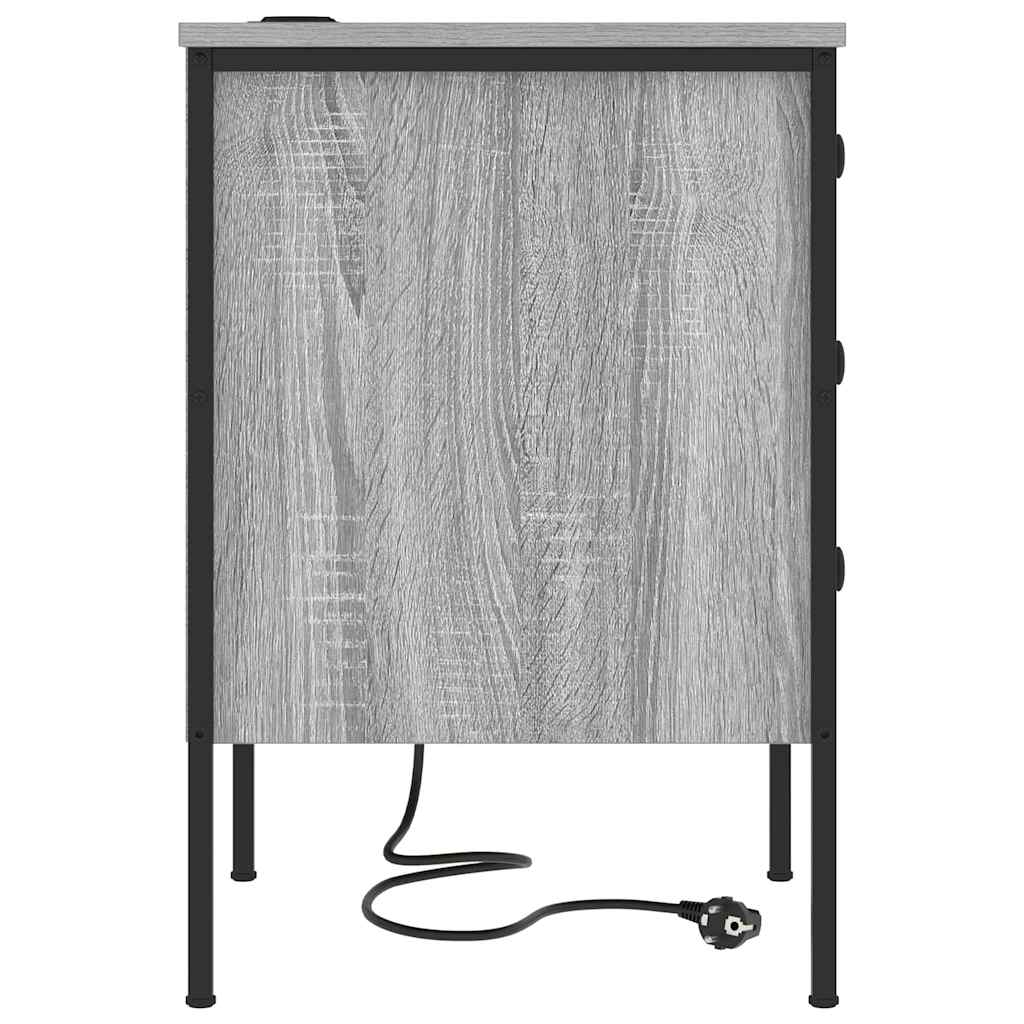 vidaXL Szafka Nocna z szufladą 2 pcs Szary Sonoma 42 x 41 x 61 cm