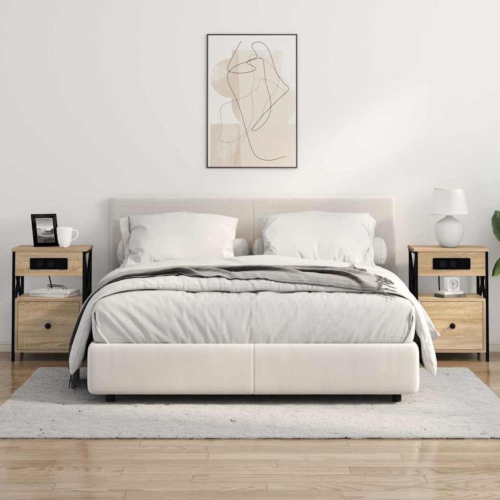 vidaXL Szafka Nocna z szufladą 2 pcs Dąb Sonoma 40 x 31 x 60 cm