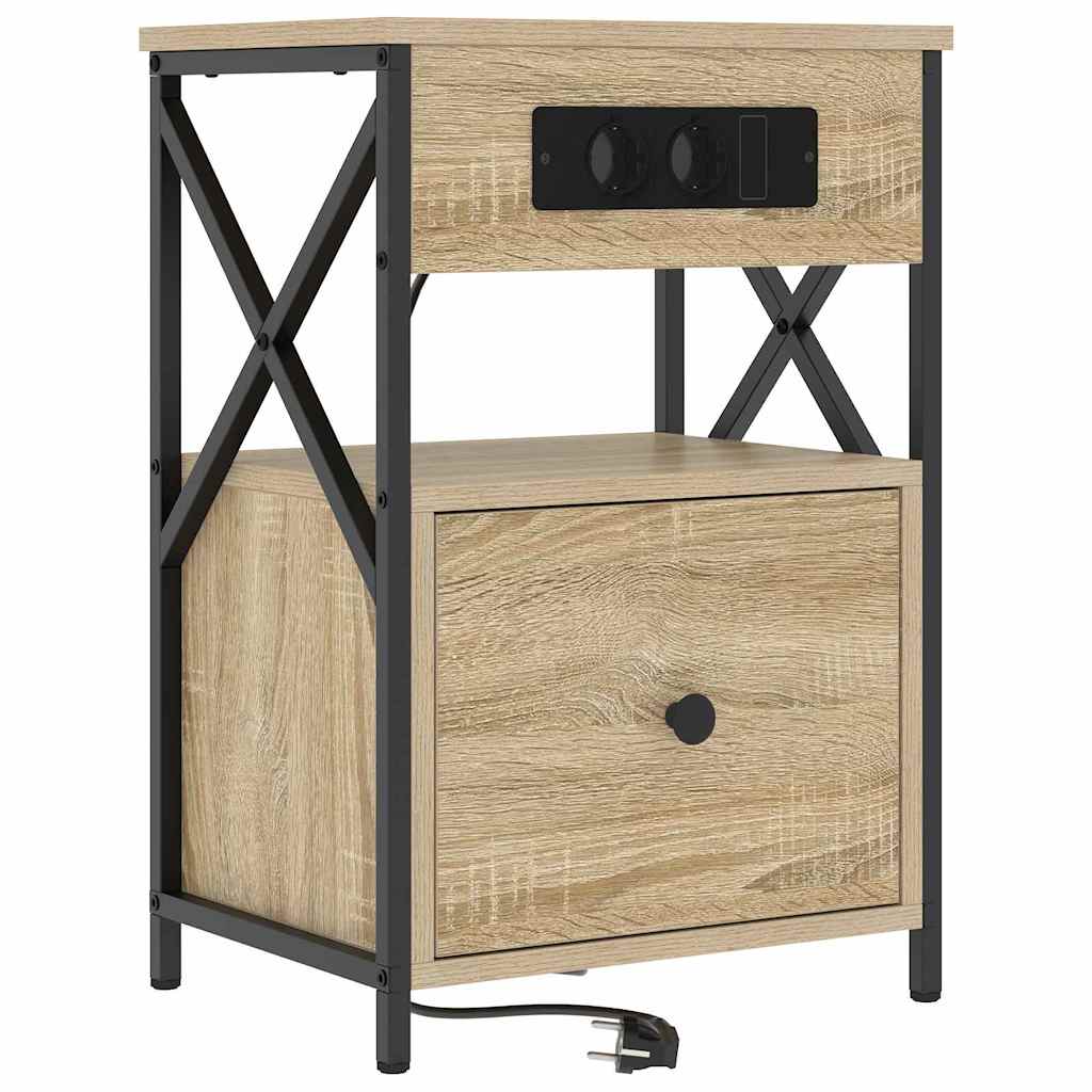 vidaXL Szafka Nocna z szufladą 2 pcs Dąb Sonoma 40 x 31 x 60 cm
