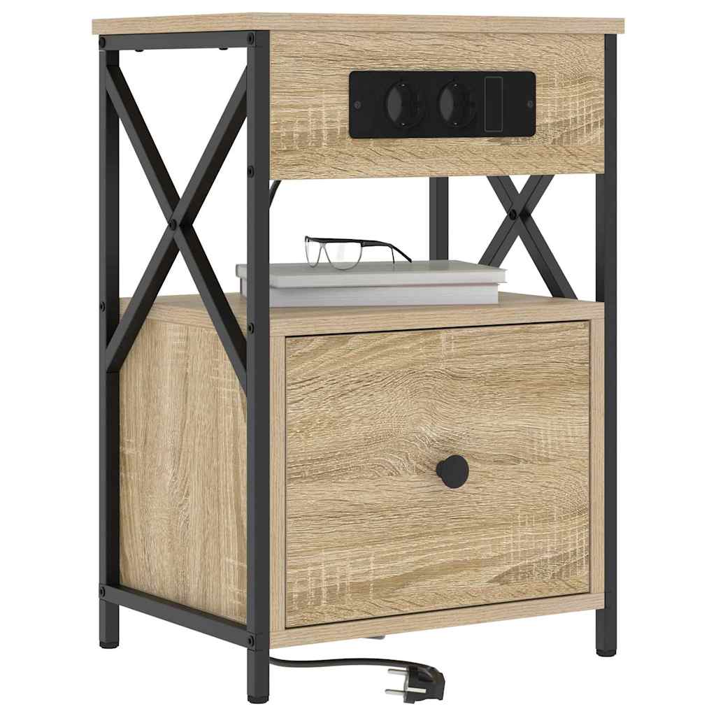 vidaXL Szafka Nocna z szufladą 2 pcs Dąb Sonoma 40 x 31 x 60 cm