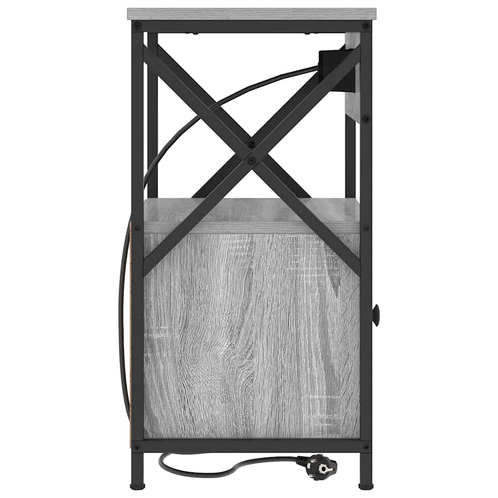 vidaXL Szafka Nocna z szufladą 2 pcs Szary Sonoma 40 x 31 x 60 cm