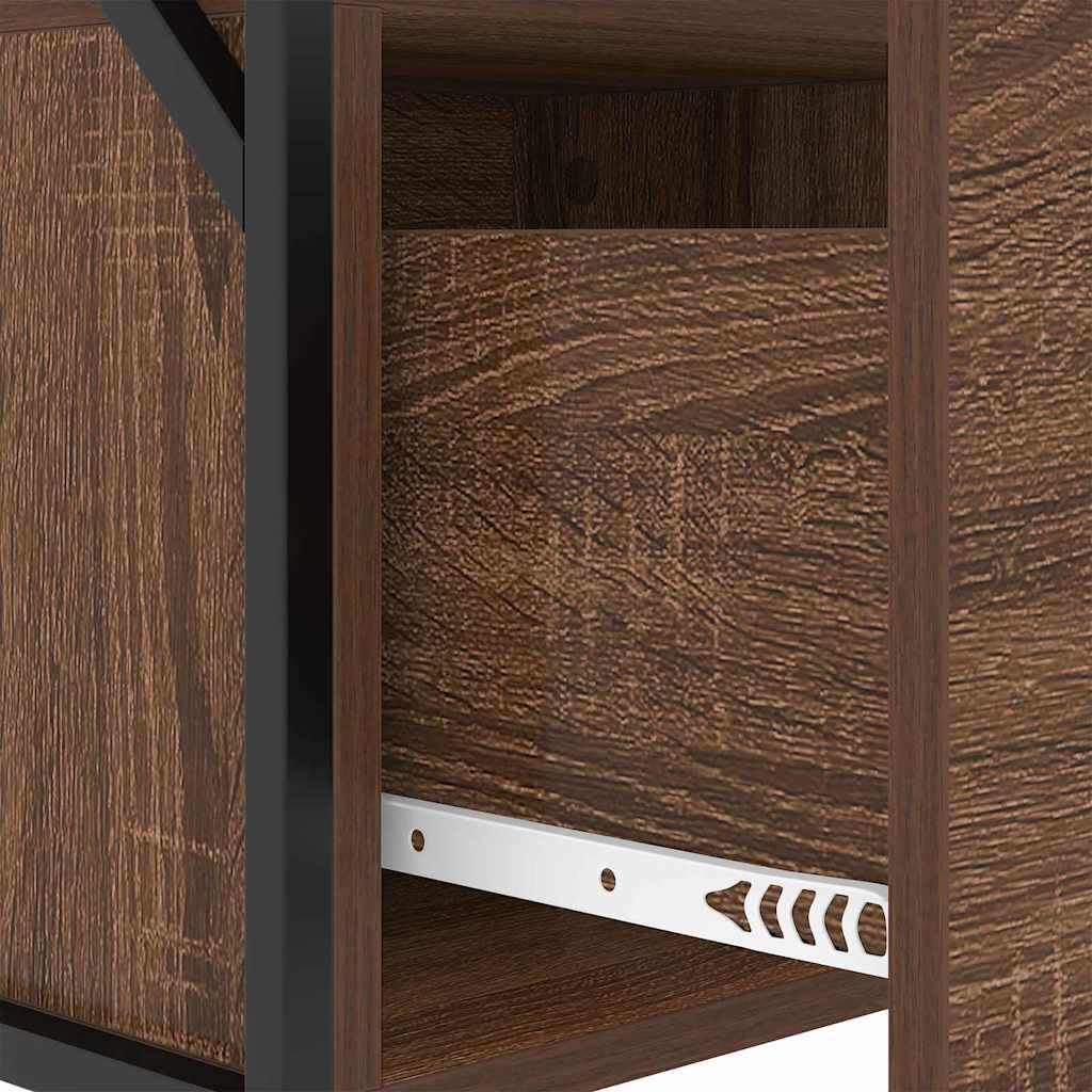 vidaXL Szafka Nocna z szufladą 2 pcs Brązowy dąb 40 x 31 x 60 cm