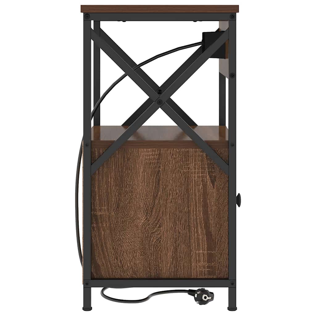 vidaXL Szafka Nocna z szufladą 2 pcs Brązowy dąb 40 x 31 x 60 cm
