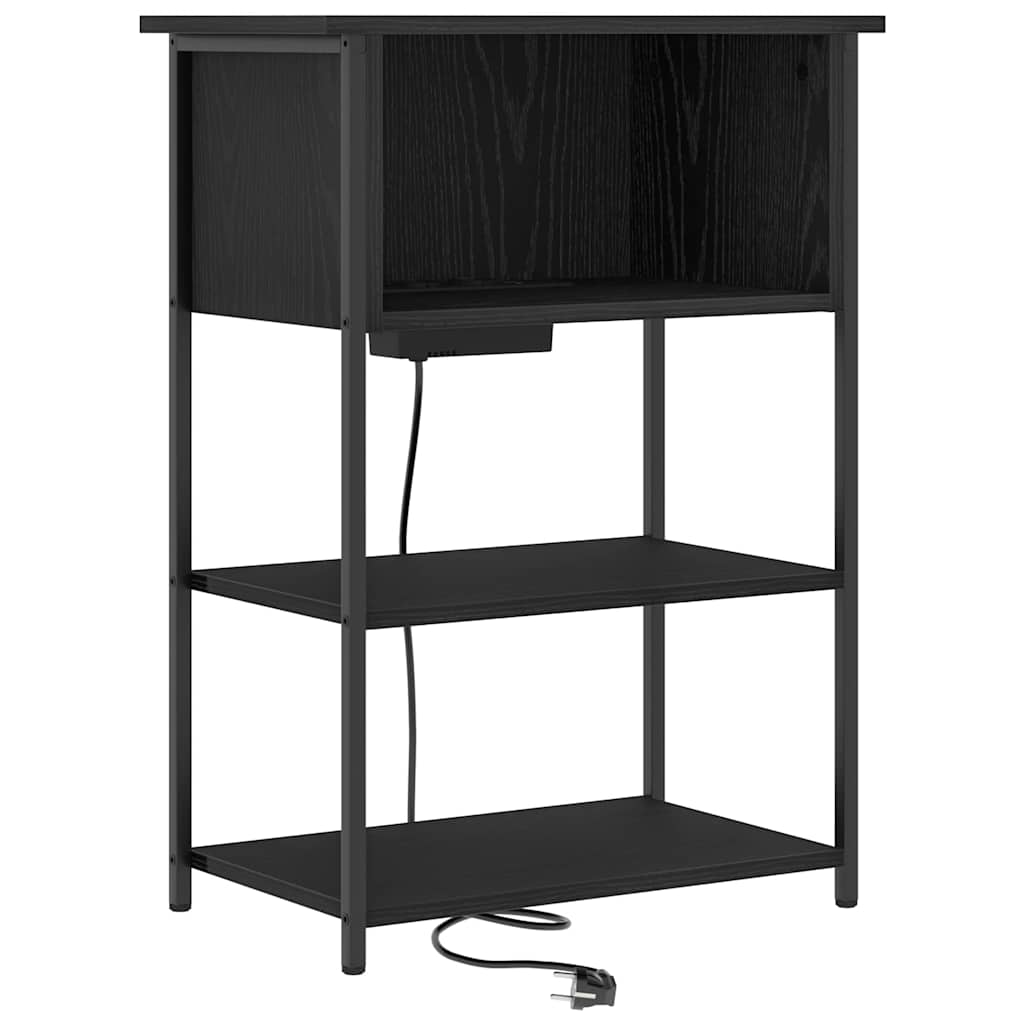 vidaXL Szafka Nocna Czarny Dąb 55 x 31 x 76 cm Materiał drewnopochodny