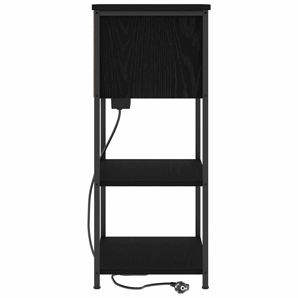 vidaXL Szafka Nocna Czarny Dąb 55 x 31 x 76 cm Materiał drewnopochodny
