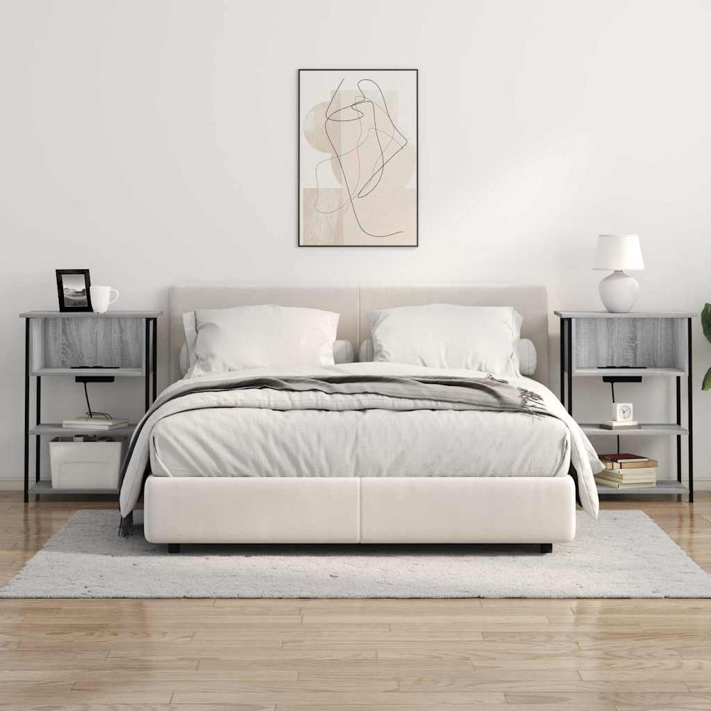 vidaXL Szafka Nocna Szary Sonoma 55 x 31 x 76 cm