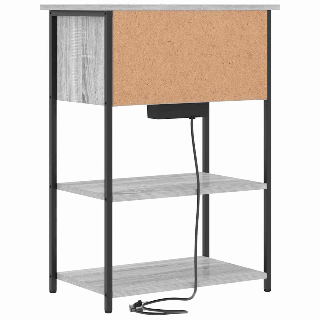 vidaXL Szafka Nocna Szary Sonoma 55 x 31 x 76 cm