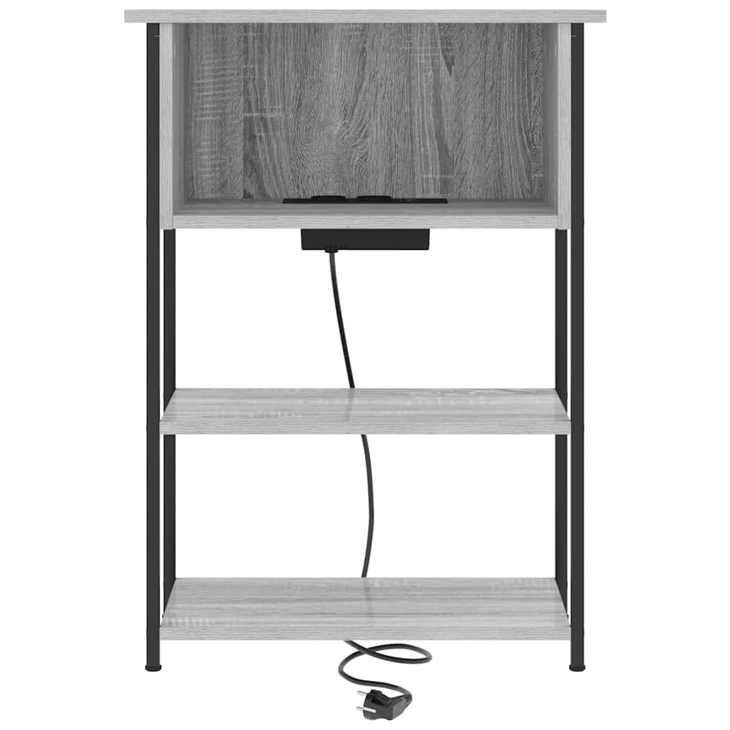 vidaXL Szafka Nocna Szary Sonoma 55 x 31 x 76 cm