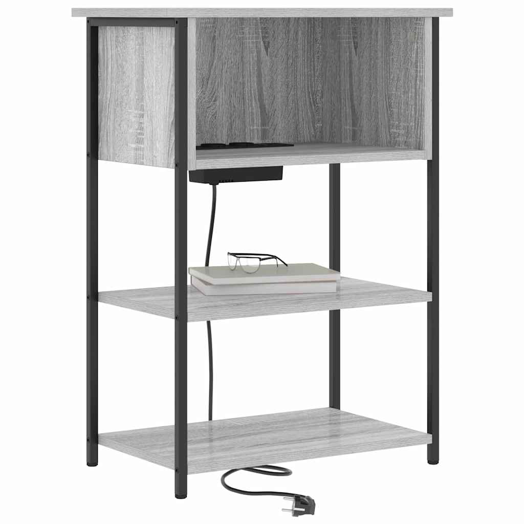 vidaXL Szafka Nocna Szary Sonoma 55 x 31 x 76 cm