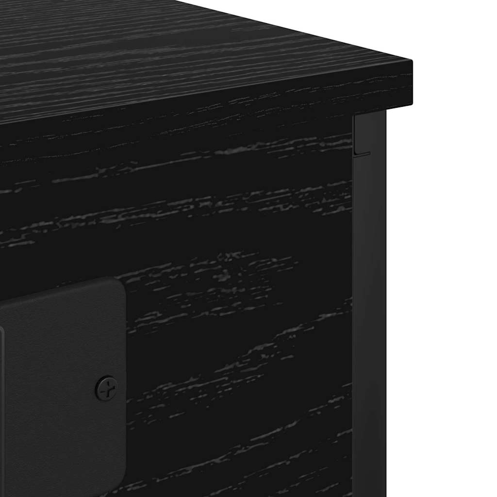 vidaXL Szafka Nocna Czarny Dąb 41 x 31 x 51 cm Materiał drewnopochodny