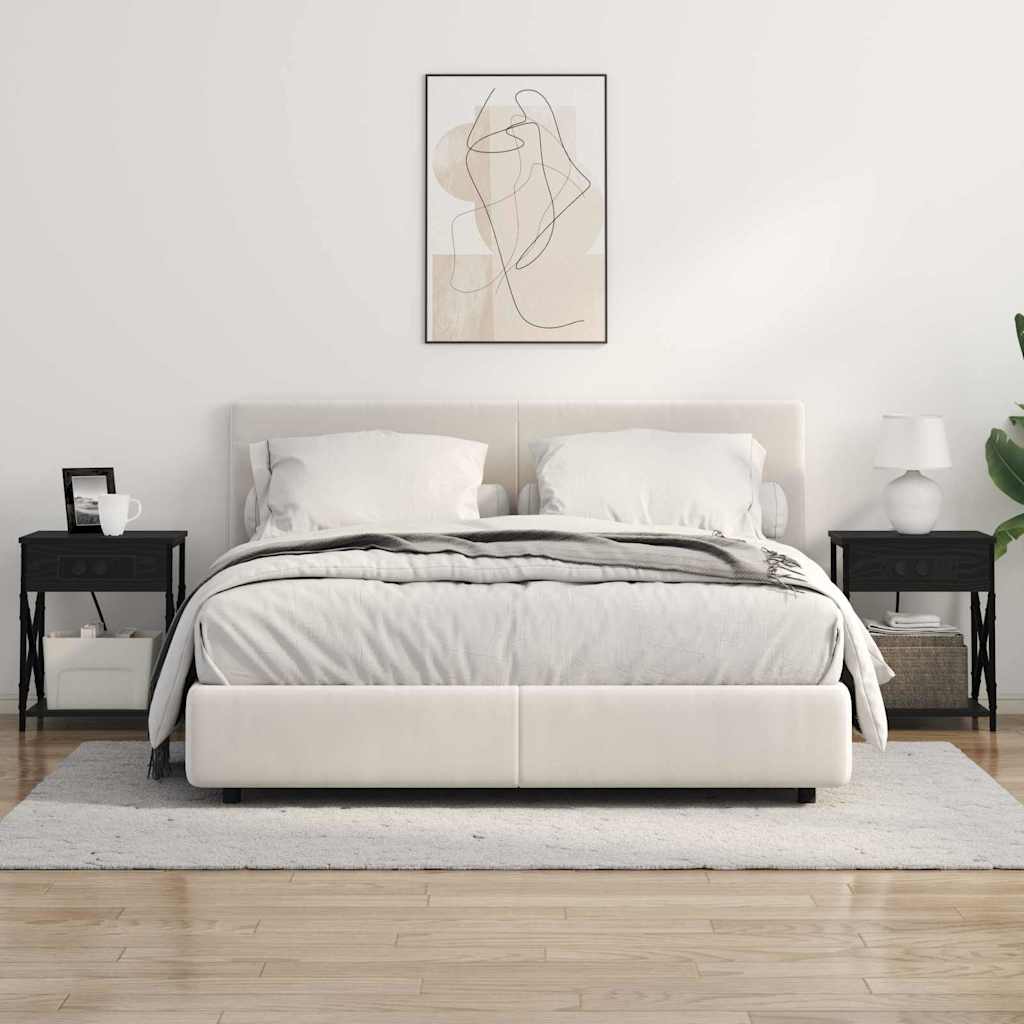 vidaXL Szafka Nocna 2 pcs Czarny Dąb 41 x 31 x 51 cm
