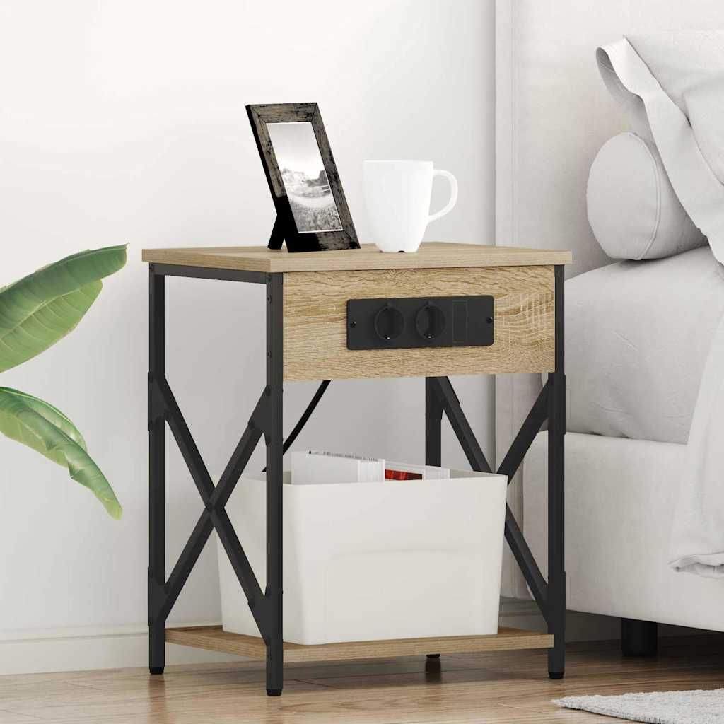 vidaXL Szafka Nocna 2 pcs Dąb Sonoma 41 x 31 x 51 cm