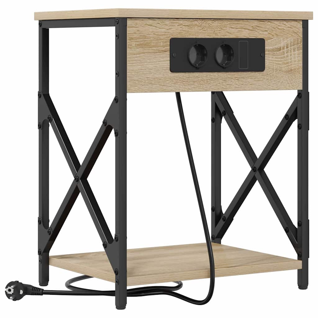 vidaXL Szafka Nocna 2 pcs Dąb Sonoma 41 x 31 x 51 cm