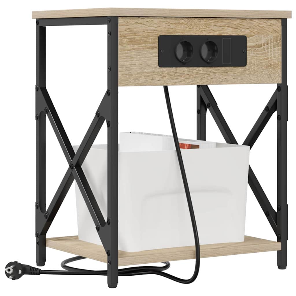 vidaXL Szafka Nocna 2 pcs Dąb Sonoma 41 x 31 x 51 cm