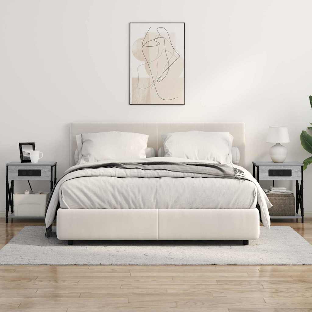 vidaXL Szafka Nocna 2 pcs Szary Sonoma 41 x 31 x 51 cm
