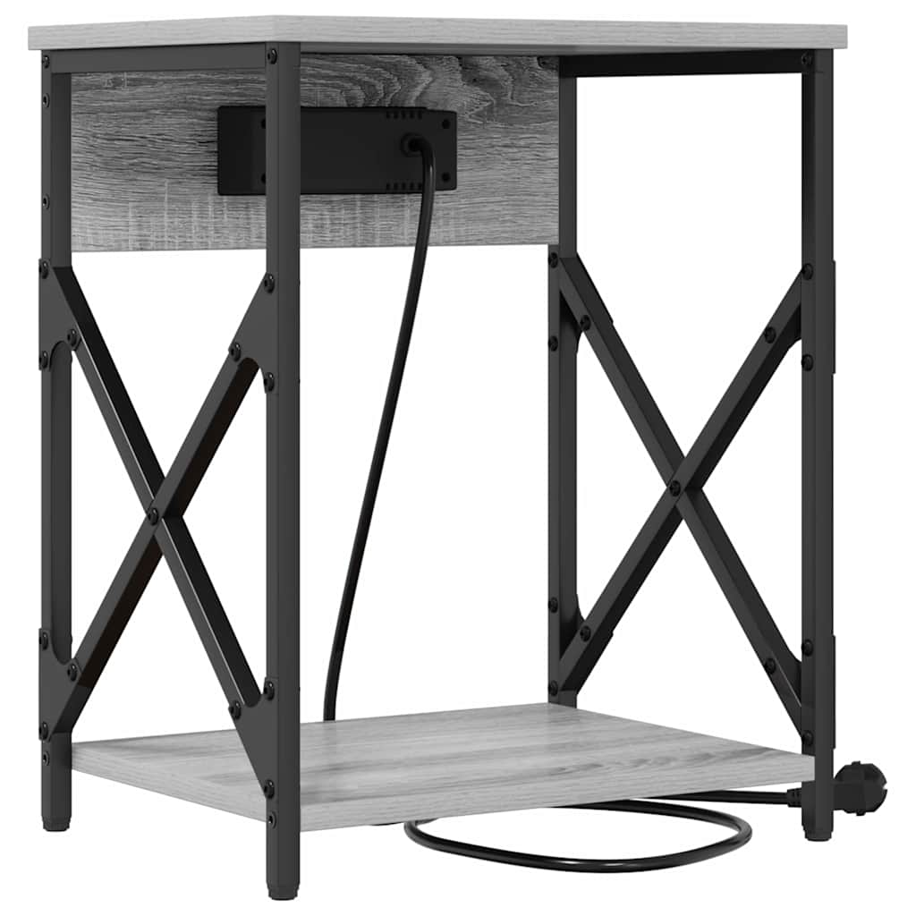 vidaXL Szafka Nocna 2 pcs Szary Sonoma 41 x 31 x 51 cm