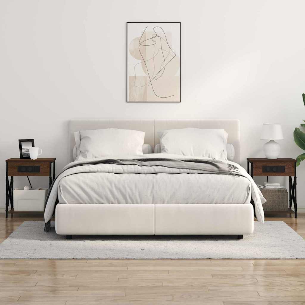 vidaXL Szafka Nocna 2 pcs Brązowy dąb 41 x 31 x 51 cm
