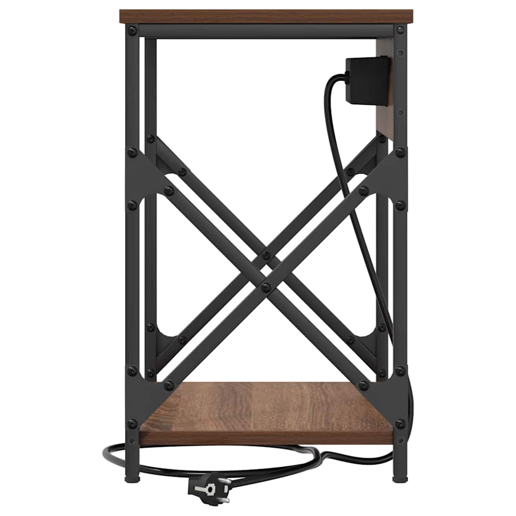 vidaXL Szafka Nocna 2 pcs Brązowy dąb 41 x 31 x 51 cm