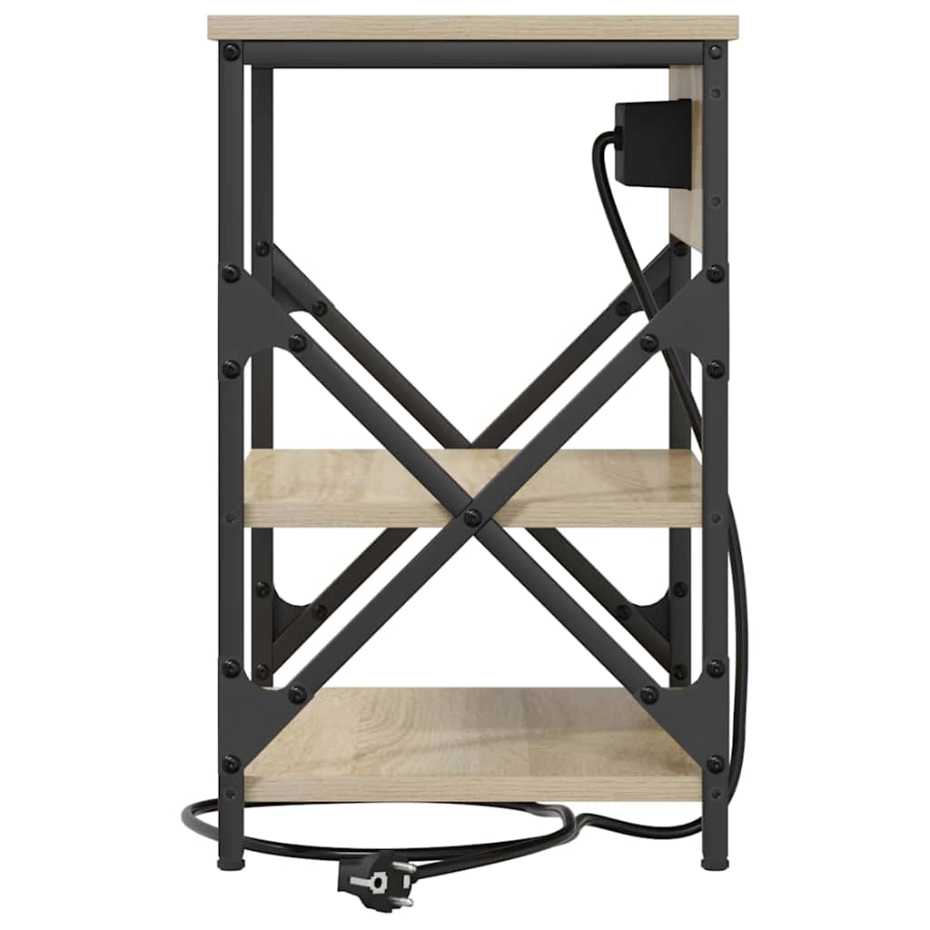 vidaXL Szafka Nocna z półką 2 pcs Dąb Sonoma 41 x 31 x 51 cm
