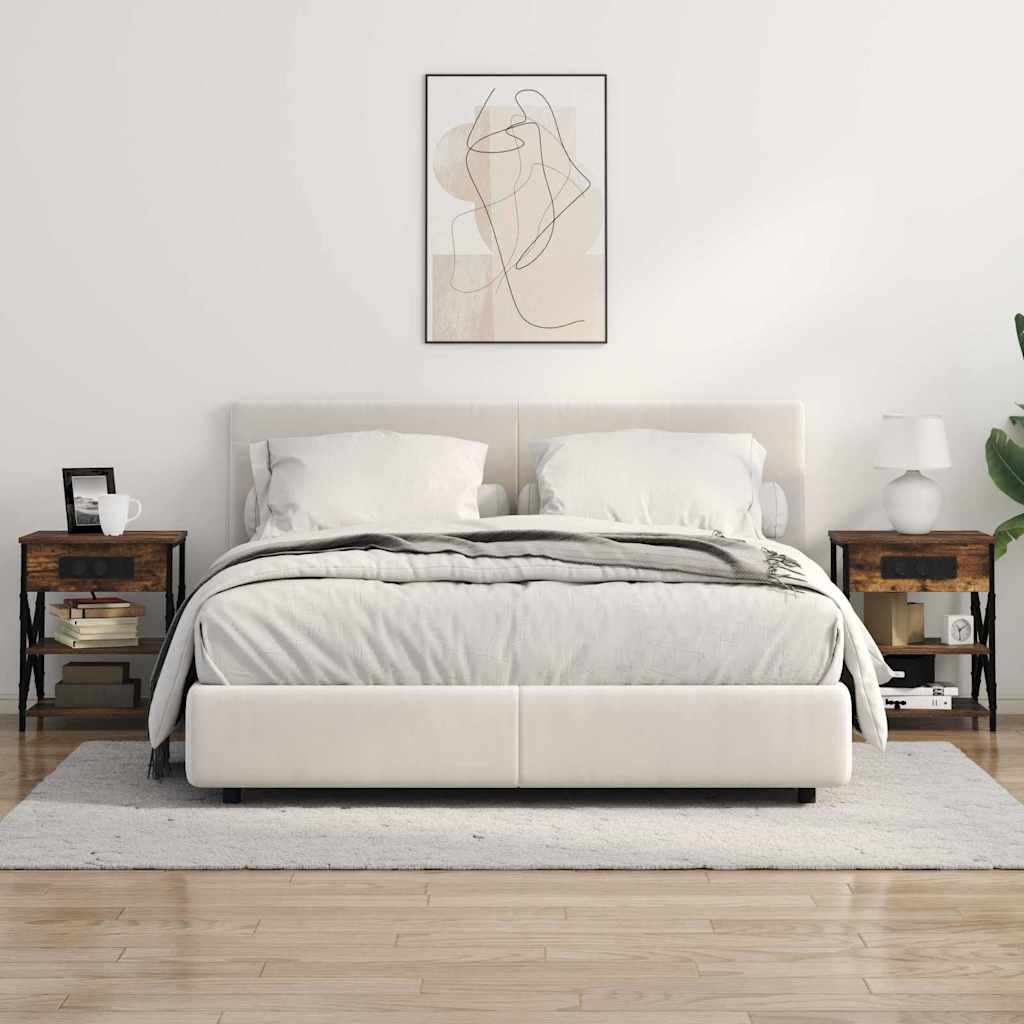 vidaXL Szafka Nocna z półką 2 pcs Dąb wędzony 41 x 31 x 51 cm