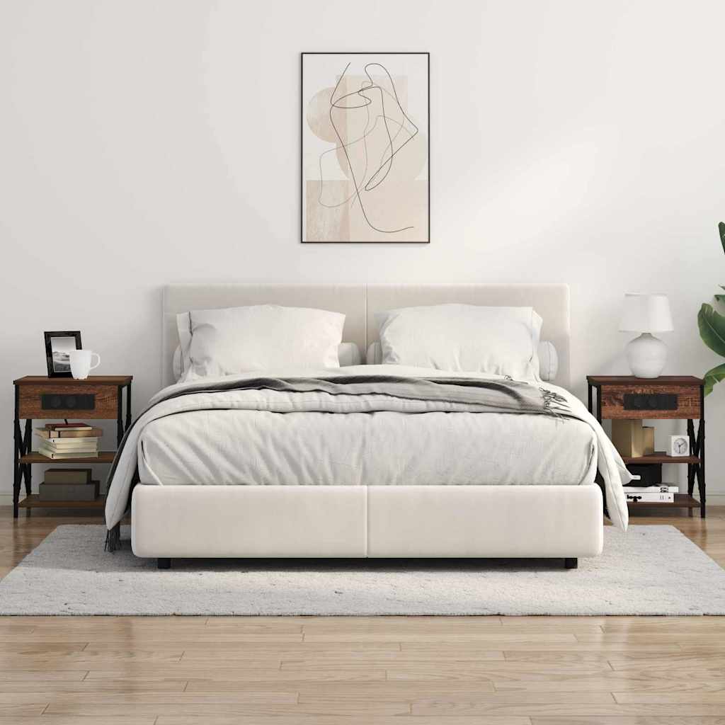 vidaXL Szafka Nocna z półką 2 pcs Brązowy dąb 41 x 31 x 51 cm
