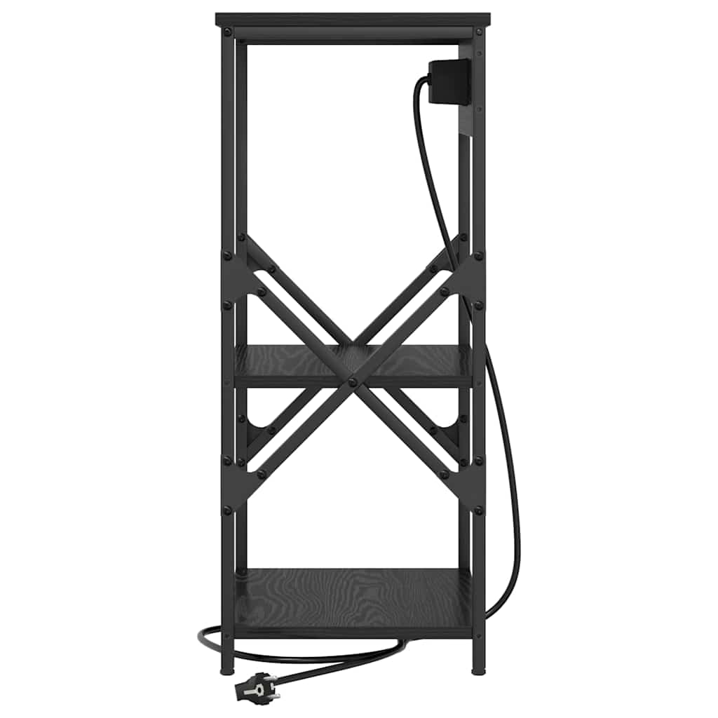 vidaXL Szafka Nocna Czarny Dąb 41 x 31 x 76 cm Materiał drewnopochodny