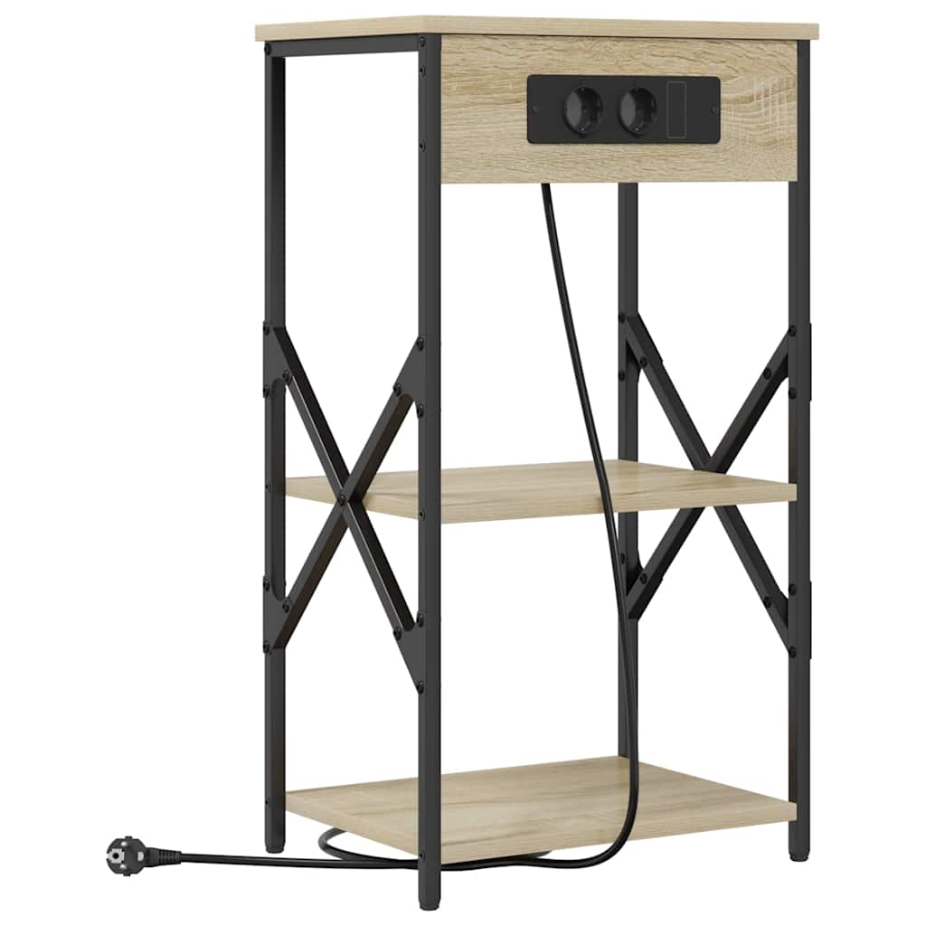 vidaXL Szafka Nocna z półką 2 pcs Dąb Sonoma 41 x 31 x 76 cm