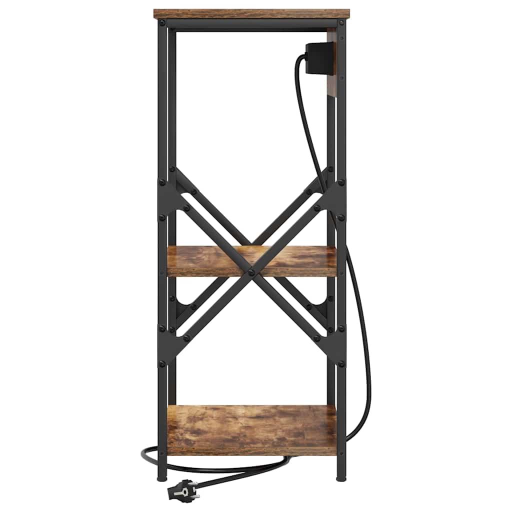 vidaXL Szafka Nocna z półką 2 pcs Dąb wędzony 41 x 31 x 76 cm