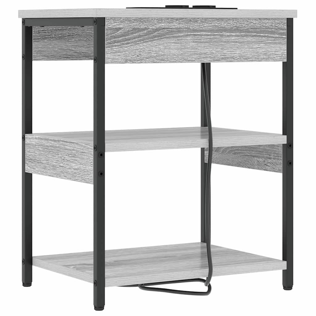 vidaXL Szafka Nocna Szary Sonoma 41 x 31 x 51 cm