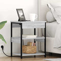 vidaXL Szafka Nocna 2 pcs Szary Sonoma 41 x 31 x 51 cm